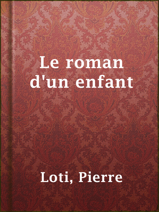 Cover image for Le roman d'un enfant